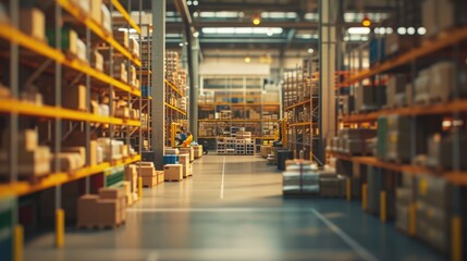 Obraz premium E-commerce Warehouse Automation Scene