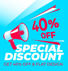 Special discount get 40% off, Flat and perspective design