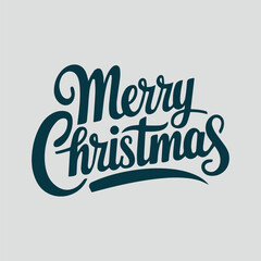 Merry Christmas Typography Vector art Illustration 