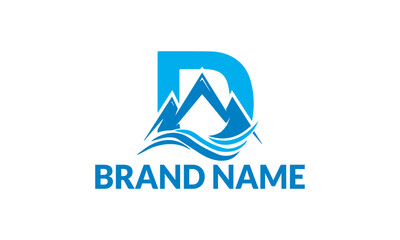 Creative DM mountain logo design