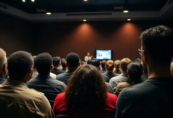 Vortrag, audience of adults