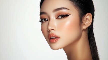 Fototapeta premium Beautiful Asian Woman with Makeup.