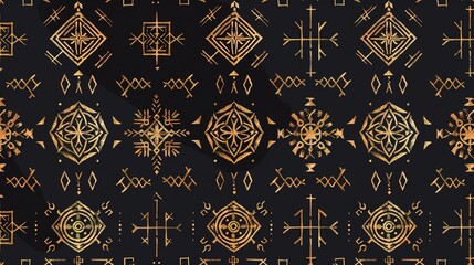 Nordic rune pattern wallpaper