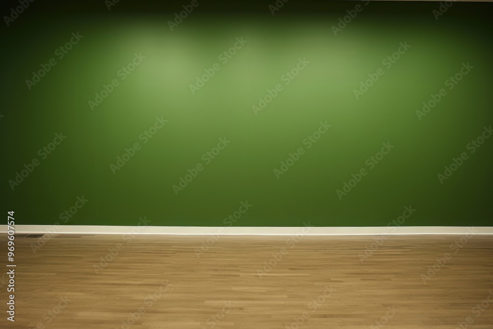 Sticker empty green room architecture flooring wall.