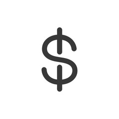 Obraz premium A simple black and white illustration of a dollar sign