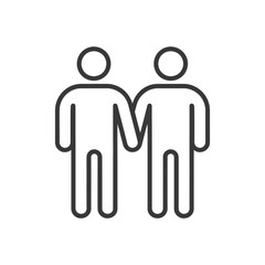 Two Simple Stick Figures Holding Hands