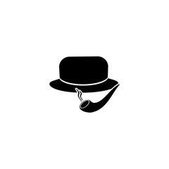 The emblem of the gentlemen\'s club. Men\'s club isolated on white background.