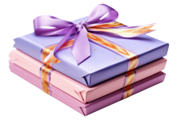 greeting cards tied together with a decorative ribbon creating a charming gift presentation isolated on white background