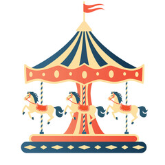 Carousel. Merry go round. Vector clipart isolated on white background. © graphic_arts