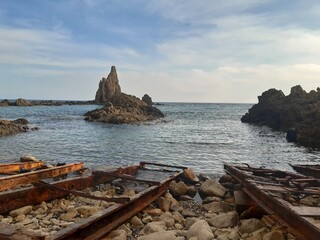 Rocks protruding from the sea 2
