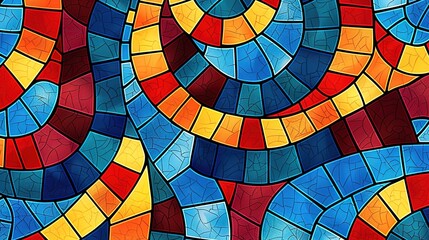 Fototapeta premium Mosaic pattern wallpaper