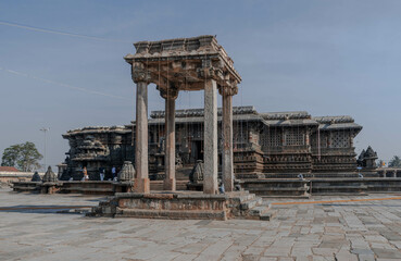 Temple complex in Belur. Karnataka. India.