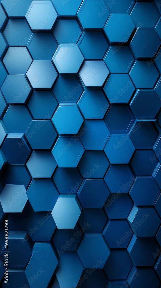 Aufkleber blue hexagonal pattern background