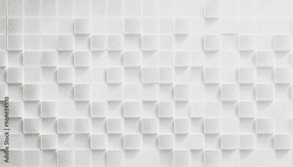 Poster offset white cube boxes block background wallpaper banner texture pattern template. array of offset 