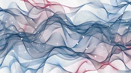 Particle stream. Purple background with many glowing particles. Technology background. 3d rendering. Abstract wave background with many glowing particles. Musical wave. Digital network background