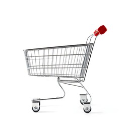 shopping cart isolated on white