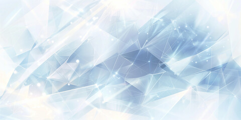 Abstract Geometric Glass in Soft Blue Gradient