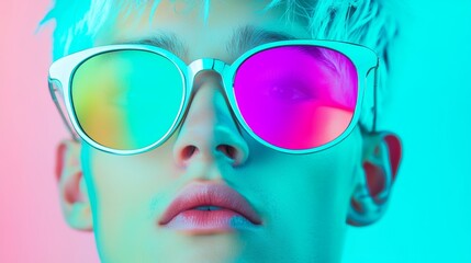 How does the image of a DJ with pastel hair and bright accessories capture the essence of a new generation embracing creativity and individuality