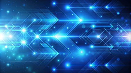 Fototapeta premium Abstract blue background with glowing arrows and space themes, abstract, blue, background, glowing, arrows, space, theme