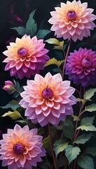 Fototapeta premium A closeup view of several large flowers