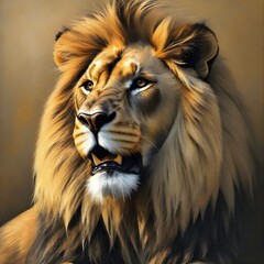 portrait of a lion