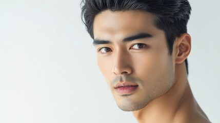 Close-up Portrait of a Handsome Young Man.
