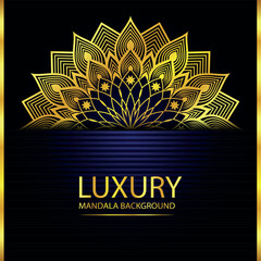 Abstract golden pattern east style with Luxury mandala background  design