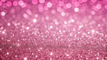 Pink glitter lights texture bokeh background Christmas. defocused; with a copy blank for design.  pink glitter bokeh abstract background. Holiday concept. pink glitter background with defocused