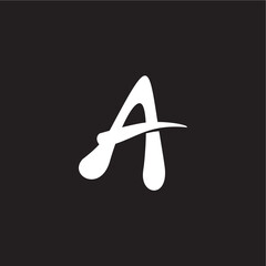 Abstract letter a  logo design vector best royalty free image editable 