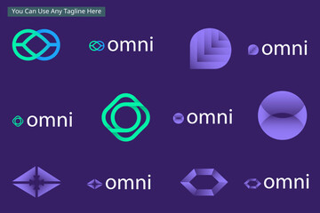 logo, logo design, letter o logo, omni logo, gradient logo, modern logo