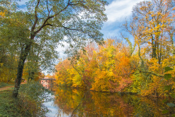  Ingolstadt, beautiful autumn view in the park