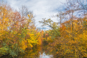  Ingolstadt, beautiful autumn view in the park