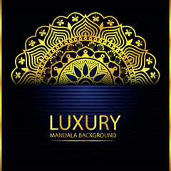 Abstract golden pattern east style with Luxury mandala background  design