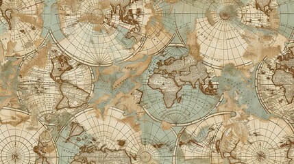 Obraz premium Antique map wallpaper