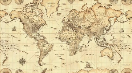 Antique map wallpaper