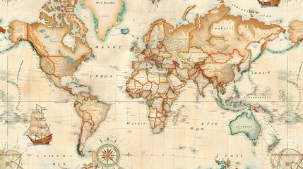 Antique map wallpaper