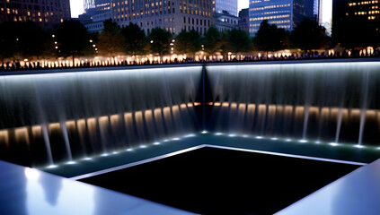 Naklejka premium september memorial new york city usa stands place remembrance