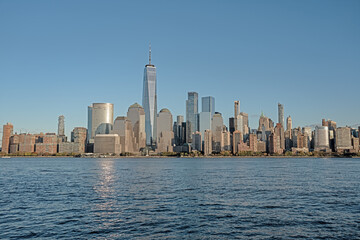 Naklejka premium The skyline of New York City, United States, USA. NYC landmarks.