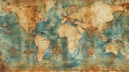 Antique map wallpaper