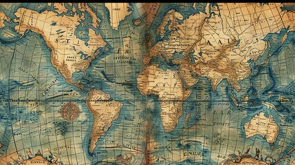 Antique map wallpaper