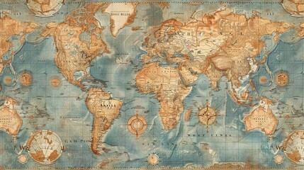 Antique map wallpaper