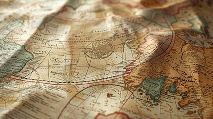 Fototapeta premium Antique map wallpaper