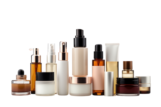 Any type of skin care product prominently presented on a white background