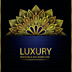 Abstract golden pattern east style with Luxury mandala background  design
