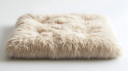 Luxurious and Cozy Plush Textile Backdrop for Premium Interior Design and Home Decor  Soft warm and textured material in beige cream or tan color tones create a premium elegant