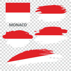 Set of flags of Monaco