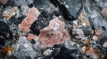 Detailed Shot of a Granite Surface with Coarse Grains and Natural Texture