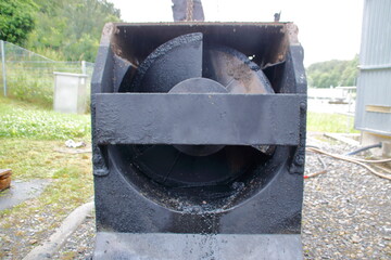 Blick auf die Schnecke in einer Schneckenpumpe