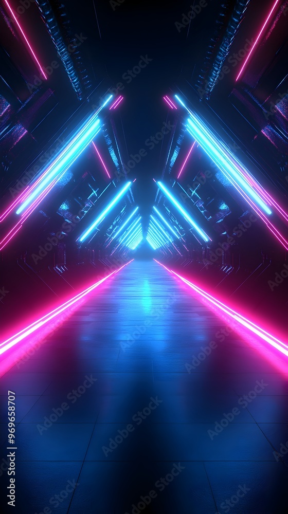 Poster mesmerizing abstract arrow speed motion effect with vibrant holographic accents on dark futuristic b