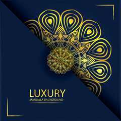 Abstract golden pattern east style with Luxury mandala background  design